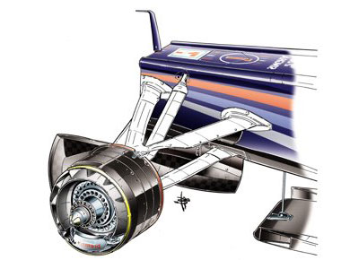 Red Bull RB7 – тормозные воздуховоды и суппорты