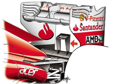 Ferrari F2012 - заднеее антикрыло