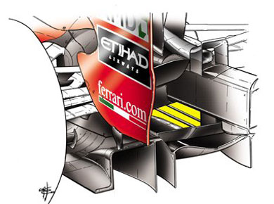 Ferrari F10 – модификация диффузора
