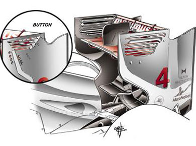 McLaren MP4-27 – тестирование заднего антикрыла