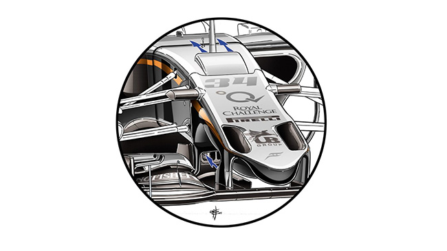 Force India VJM08 – носовой обтекатель
