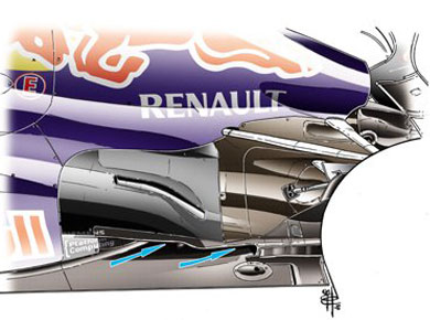 Red Bull RB8 - изменения задней части кузова