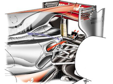 McLaren MP4-25 – решения в тыловой части