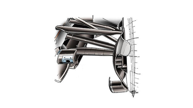 McLaren MP4-30 – воздуховоды тормозов