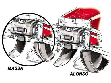 Ferrari F2012 – новые боковые дефлекторы