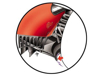 Red Bull RB9 – каналы заднего диффузора Red Bull RB9 – каналы заднего диффузора
