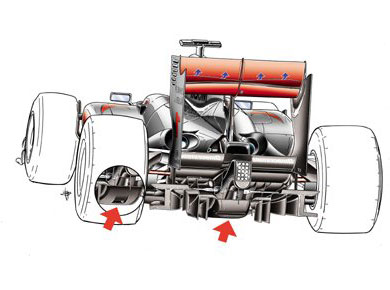 McLaren MP4-25 – модификация диффузора