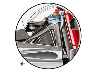 McLaren MP4-28 - задняя подвеска McLaren MP4-28 - задняя подвеска