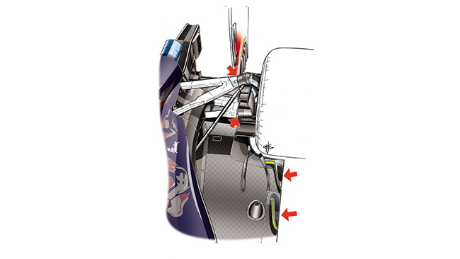 Toro Rosso STR10 - задняя подвеска Toro Rosso STR10 - задняя подвеска