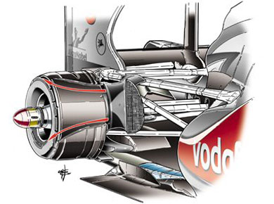 McLaren MP4-26 – воздуховод тормозов McLaren MP4-26 – воздуховод тормозов