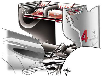 McLaren MP4-27 - новое заднее антикрыло McLaren MP4-27 - новое заднее антикрыло