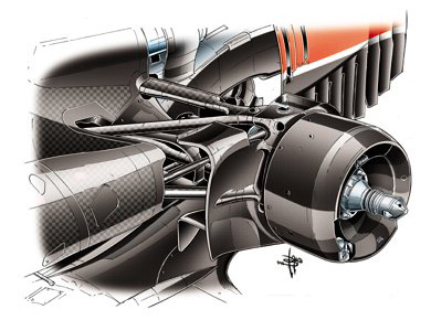 Ferrari F14 T - задние тормоза / подвеска Ferrari F14 T - задние тормоза / подвеска