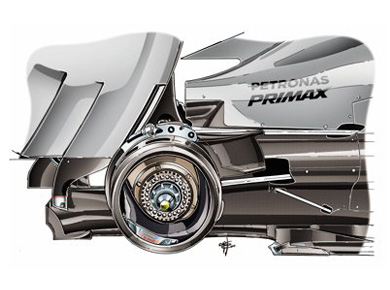 Mercedes F1 W05 Hybrid – тормозная система Mercedes F1 W05 Hybrid – тормозная система