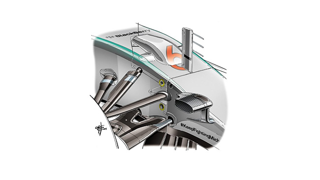 Mercedes F1 W06 Hybrid S-duct 