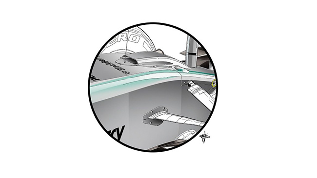 Mercedes F1 W06 Hybrid S-duct Mercedes F1 W06 Hybrid S-duct