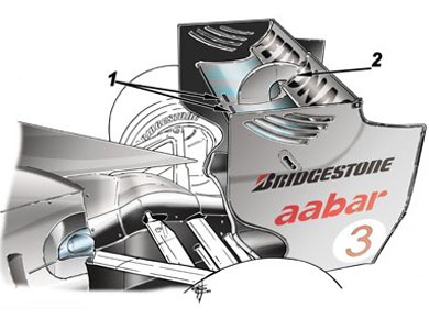 Mercedes GP MGP-W01 – модификация заднего антикрыла Mercedes GP MGP-W01 – модификация заднего антикрыла