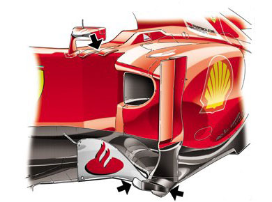 Ferrari F2012 – боковые понтоны Ferrari F2012 – боковые понтоны