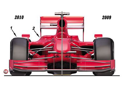 Болиды 2009/2010 - вид спереди Болиды 2009/2010 - вид спереди