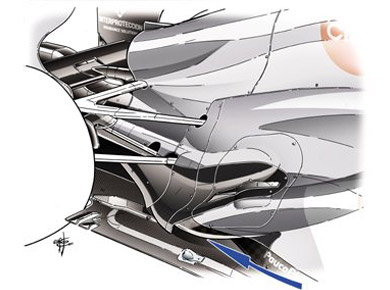 Sauber C32 - обновление задней части кузова