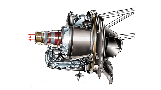 Red Bull RB11 - выдувная передняя ось