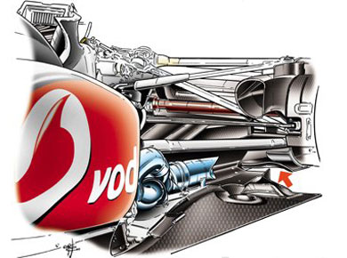 McLaren MP4-25 – измененное днище McLaren MP4-25 – измененное днище