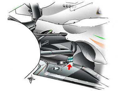 Force India VJM03 – задний диффузор Force India VJM03 – задний диффузор