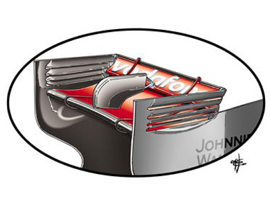 McLaren MP4-26 – заднее антикрыло McLaren MP4-26 – заднее антикрыло