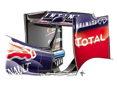 Red Bull RB10 - заднее антикрыло Red Bull RB10 - заднее антикрыло