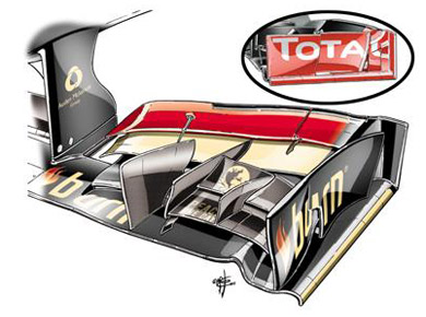 Lotus E21 - новое переднее антикрыло Lotus E21 - новое переднее антикрыло
