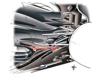 Sauber C32 – обновления задней части кузова Sauber C32 – обновления задней части кузова