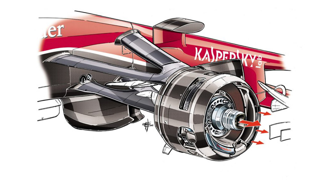 Ferrari SF15-T – выдувная передняя ось Ferrari SF15-T – выдувная передняя ось